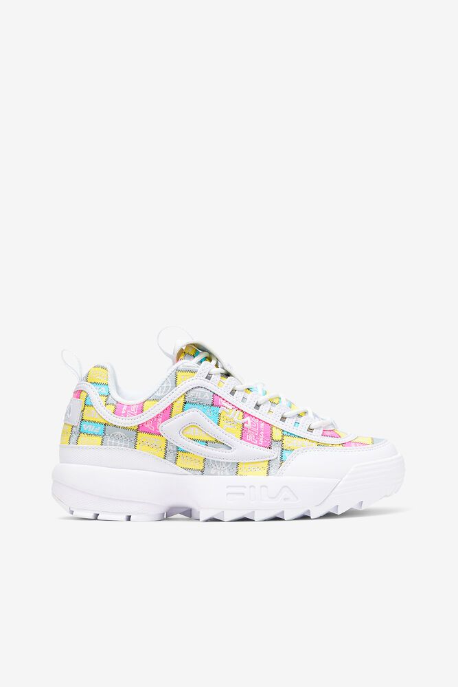 Fila Disruptor 2 Patchwork White Sneakers Womens - NZ 46397-HGWA